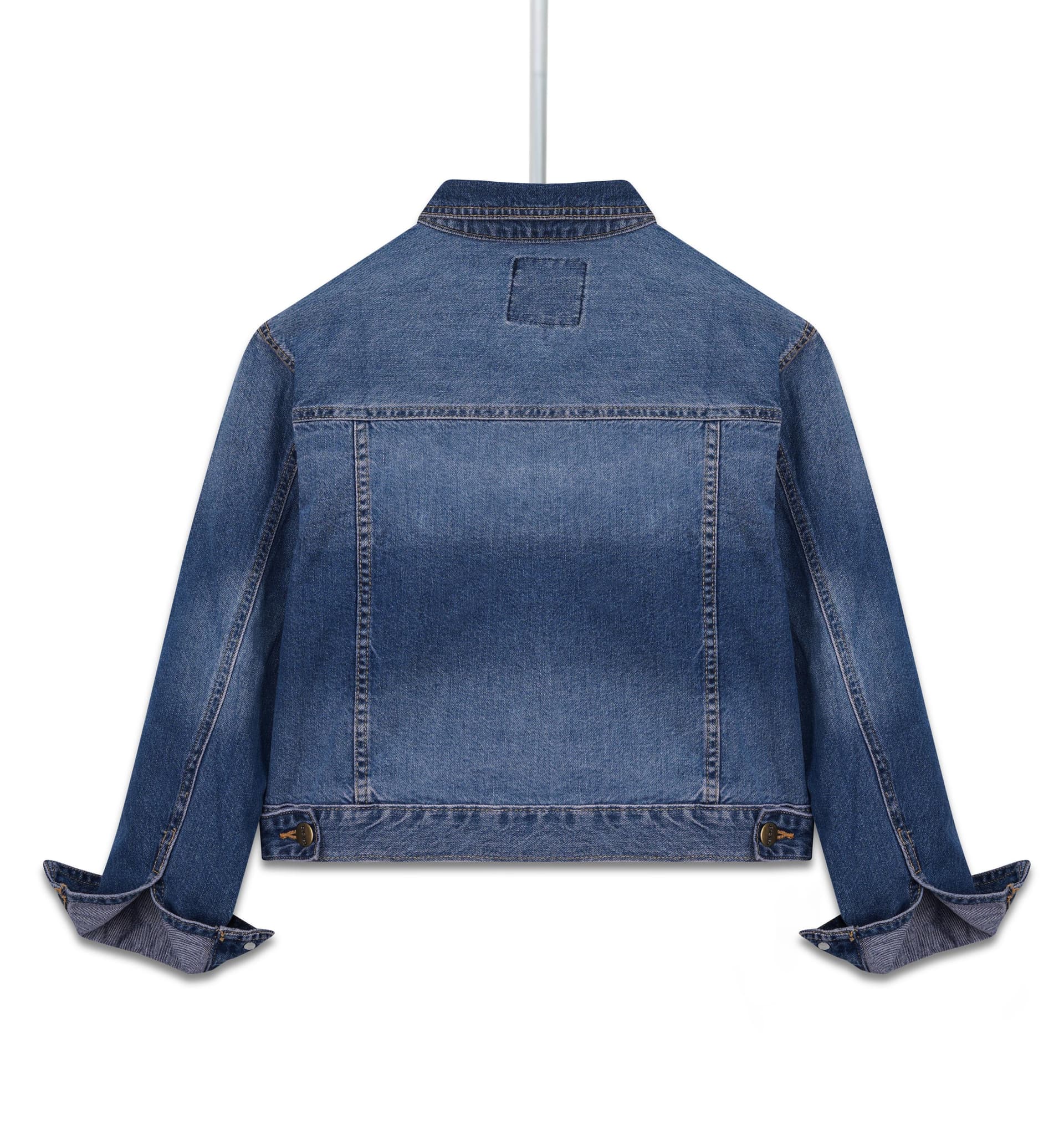 Cavaro Women’s Cropped Denim Jacket – Mid Dark Wash - View 2